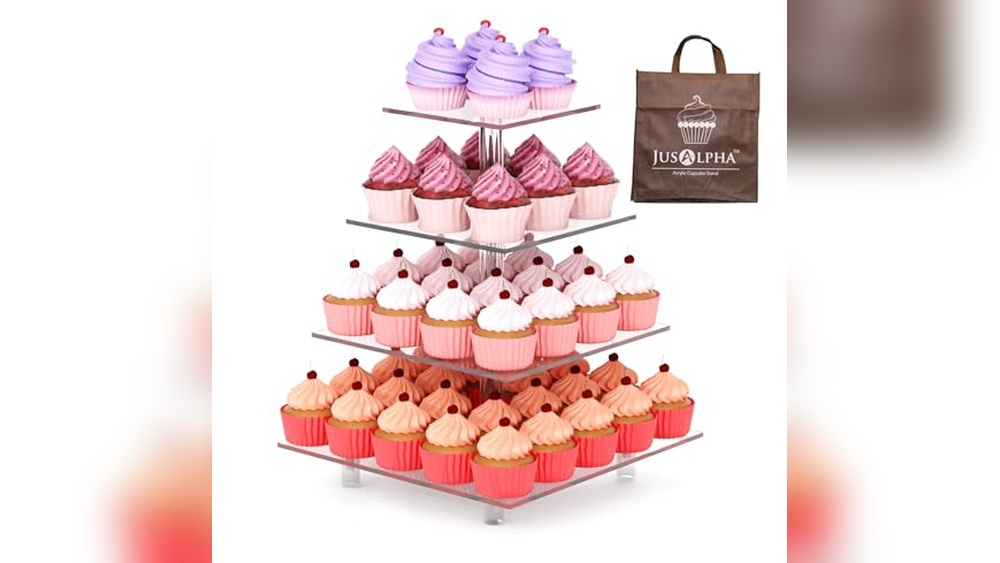 Jusalpha 4 Tier Acrylic Cupcake Tower Stand Review & Benefits