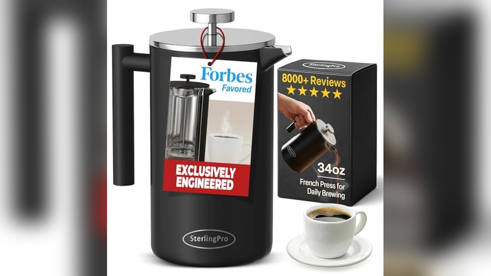 SterlingPro French Press Coffee Maker Review: Durable & Granule-Free