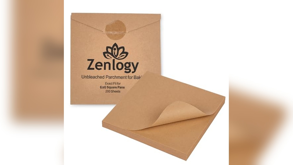 Zenlogy Parchment Paper for Square Pans: Unbleached & Versatile