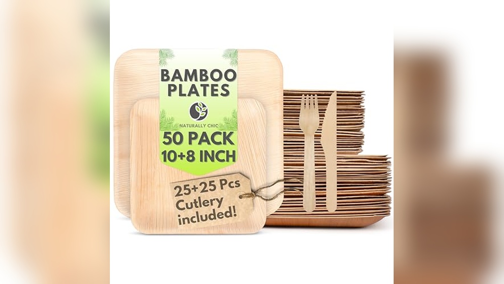 Naturally Chic Square Palm Leaf Plates Review: Eco-Friendly & Durable