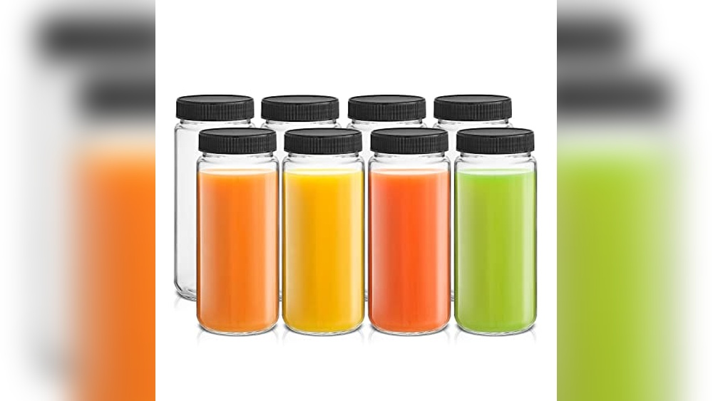 JoyJolt Glass Juice Bottles with Lids 16oz Review: Top 8 Set