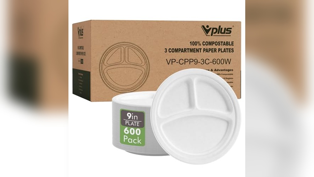 Vplus 100% Compostable Paper Plates Review: Durable & Eco-Friendly